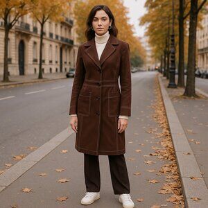 Zara long coat purple